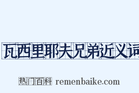 瓦西里耶夫兄弟近义词是什么意思的图片